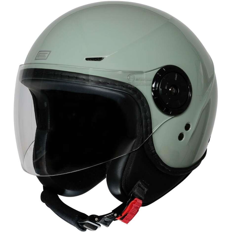 Casque de moto jet GARDA SOLID d'origine, vert sauge