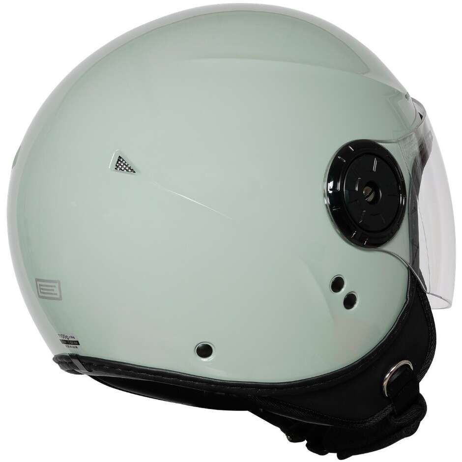 Casque de moto jet GARDA SOLID d'origine, vert sauge