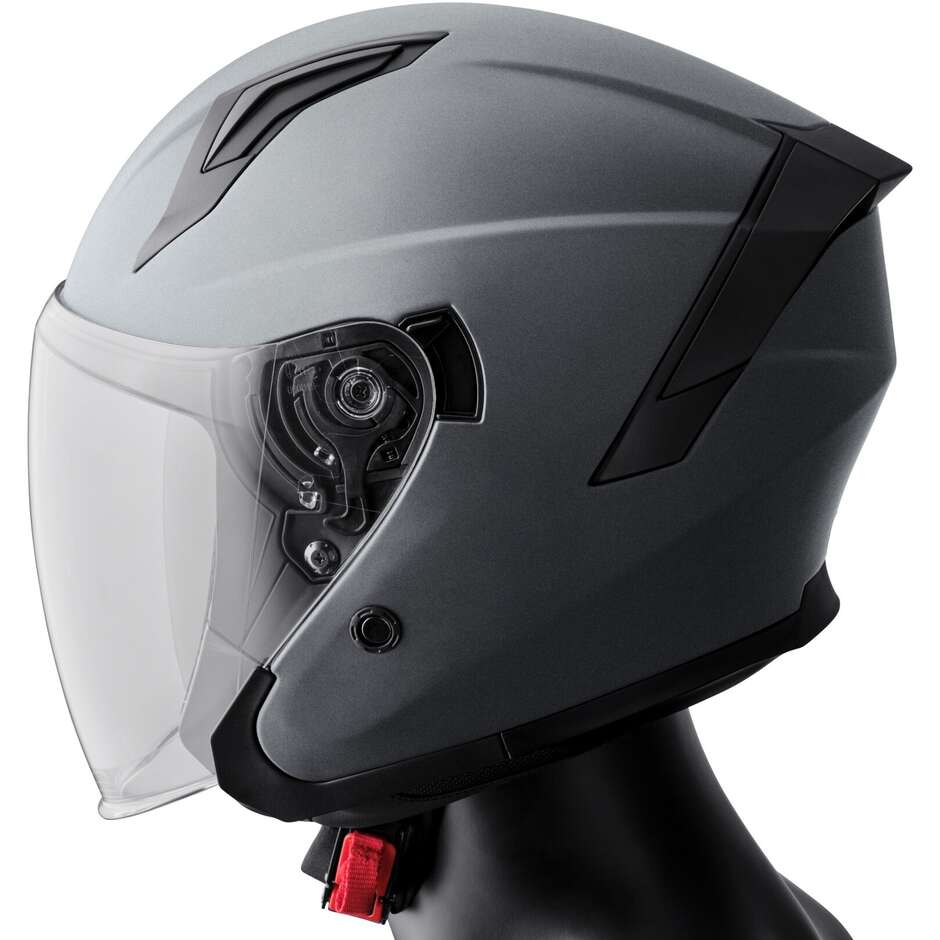 Casque de moto Jet Gms Vectus Matt Titanium