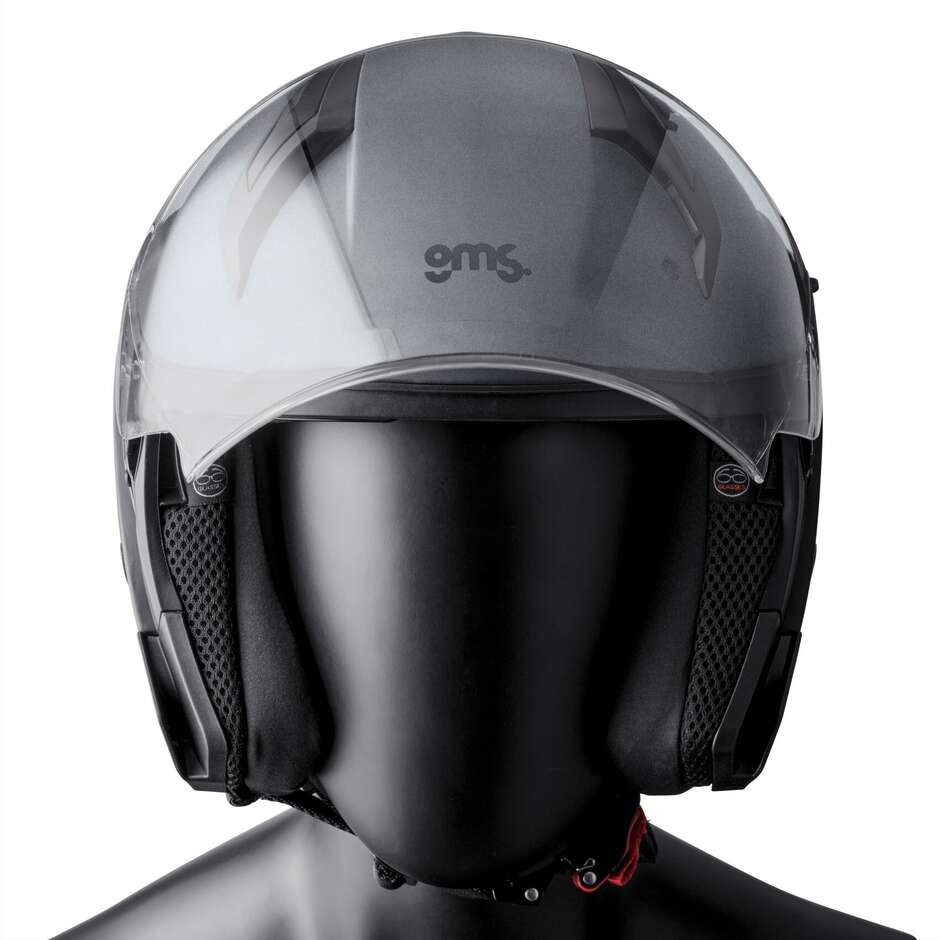 Casque de moto Jet Gms Vectus Matt Titanium