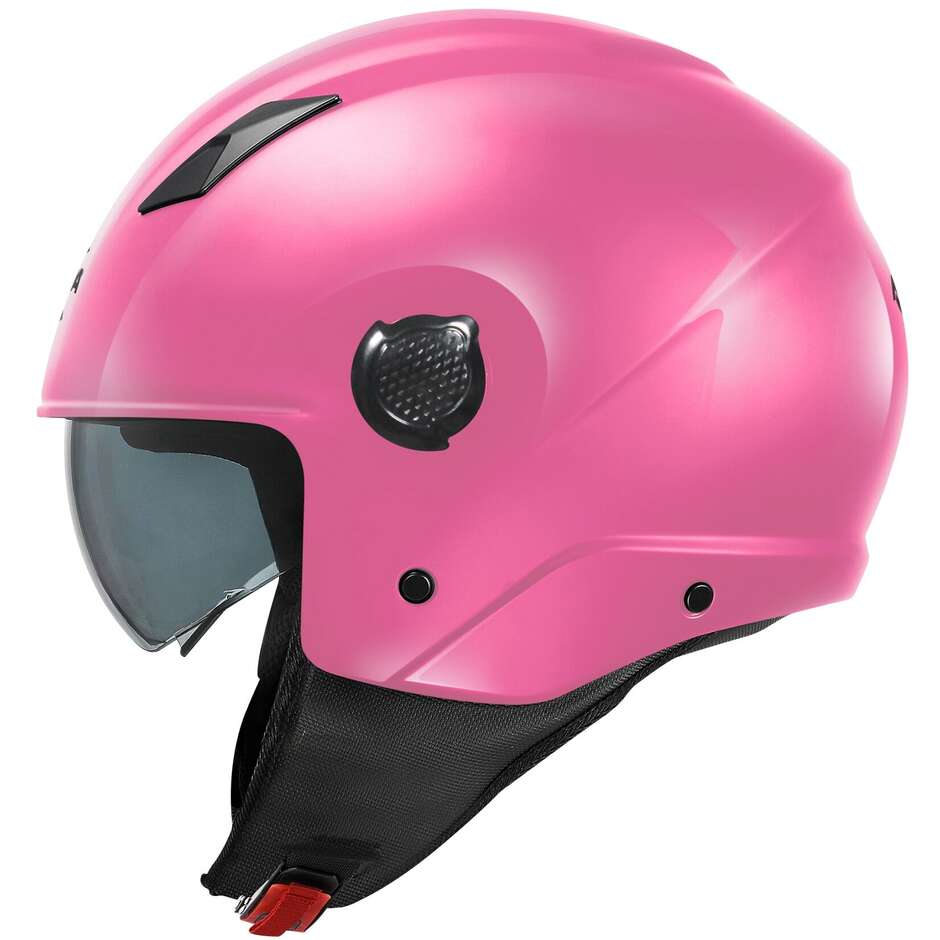 Casque de moto Jet Kappa KV58 rose brillant
