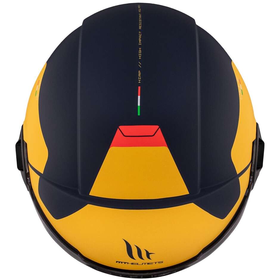 Casque de moto jet Mt Helmets VIALE SV S BETA D3 jaune mat