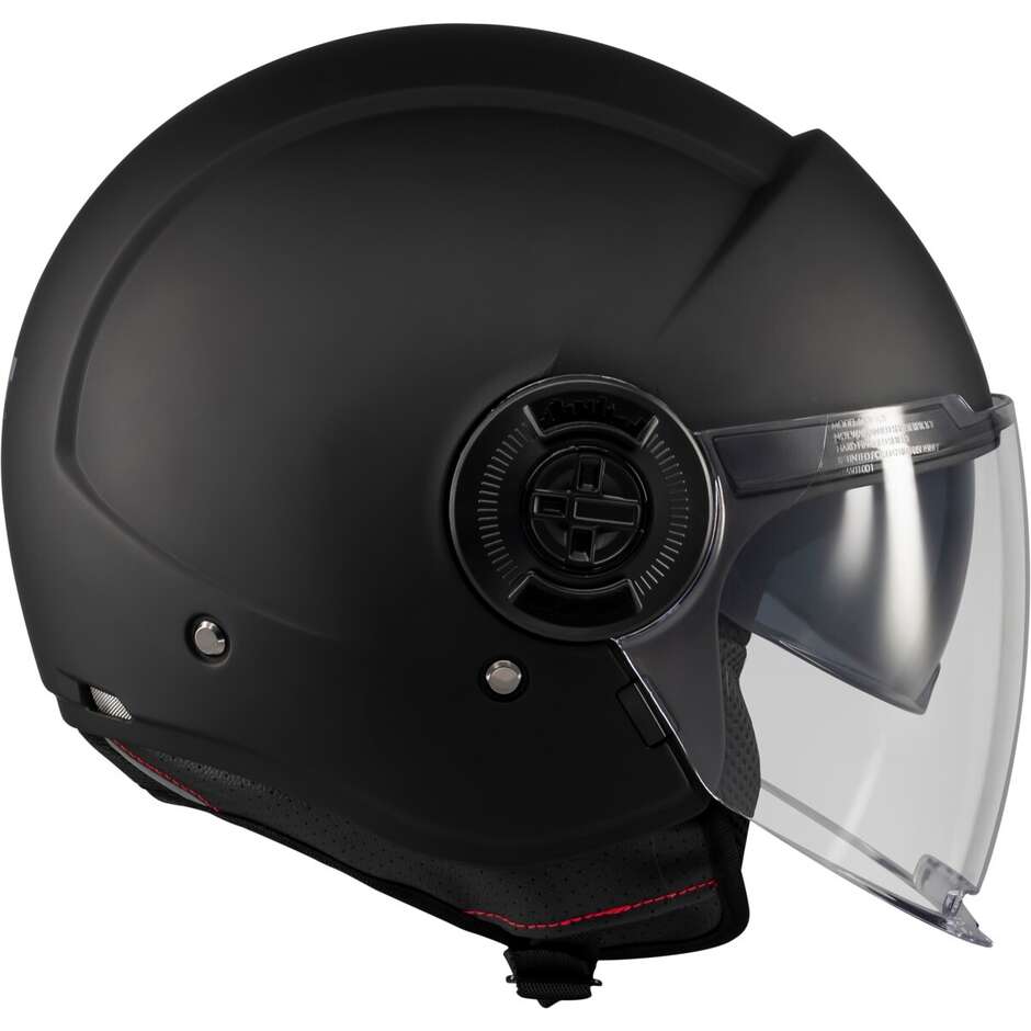 Casque de moto jet MT Helmets VIALE SV S PURE A1 Noir mat