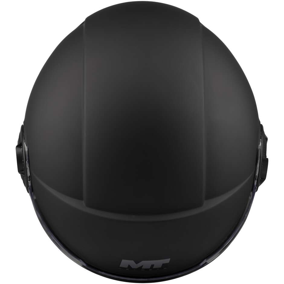 Casque de moto jet MT Helmets VIALE SV S PURE A1 Noir mat