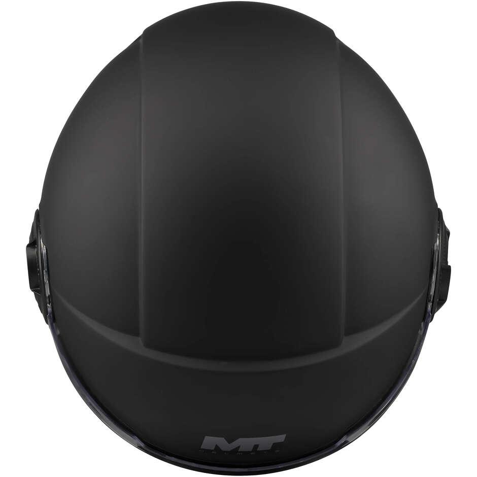 Casque de moto jet MT Helmets VIALE SV S PURE A1 Noir mat