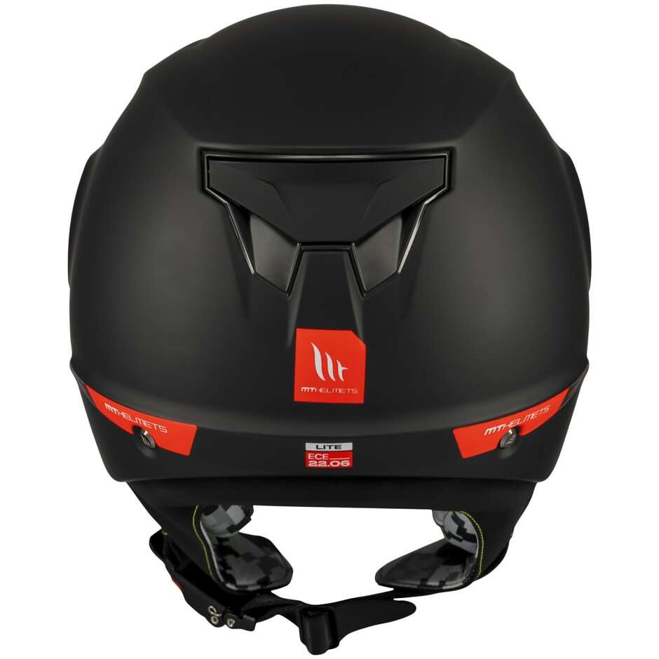 Casque de moto jet Mt Helmetss YOUTH LITE SOLID A1 noir mat pour enfant