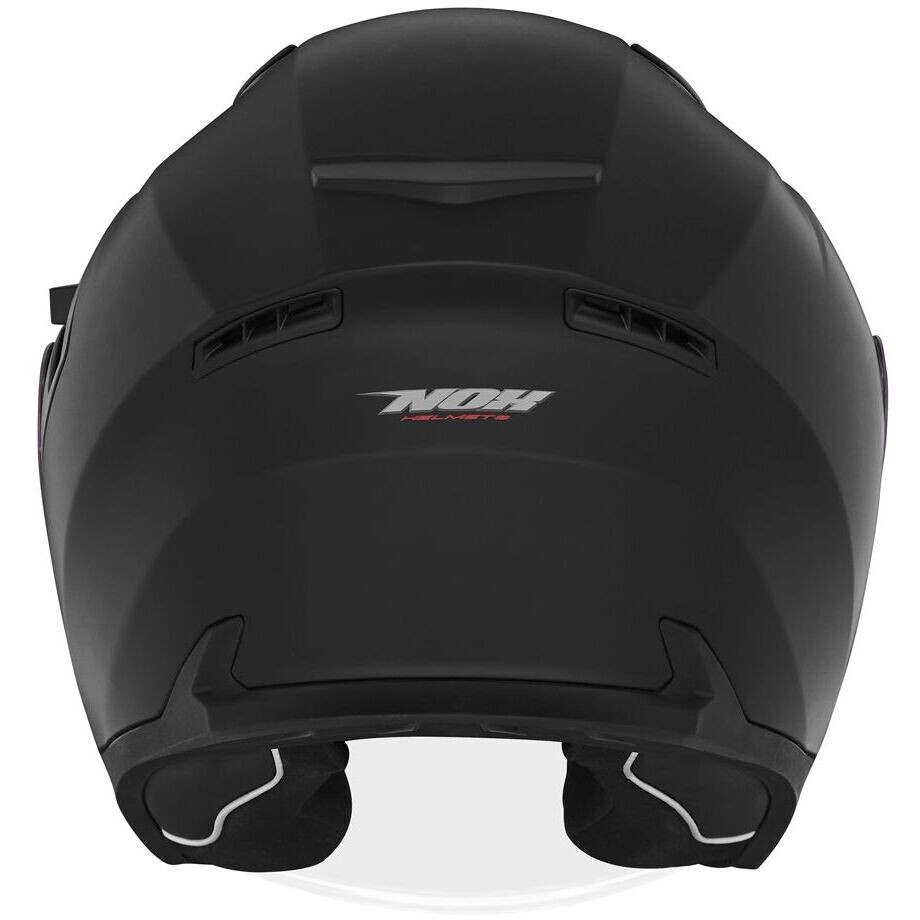 Casque de moto jet Nox N130 à double visière, noir mat
