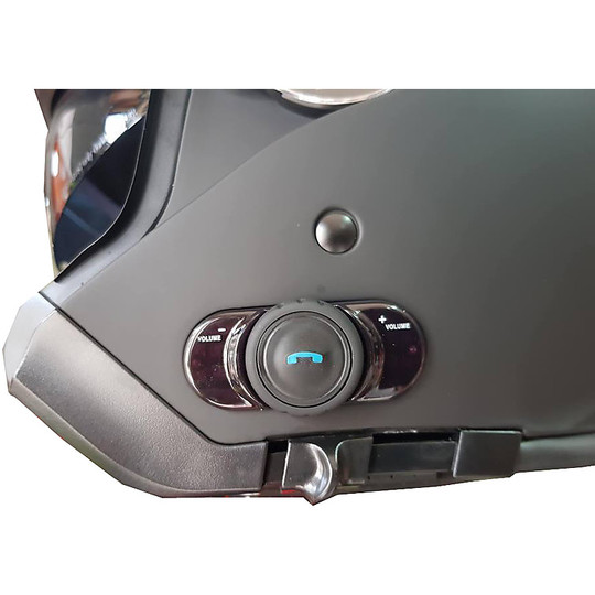 Casque de moto Jet Palio Origin 2.0 avec longue visière blanche Bluetooth