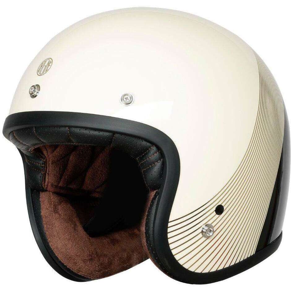 Casque de moto jet personnalisé Origine PRIMO SHARP Gold