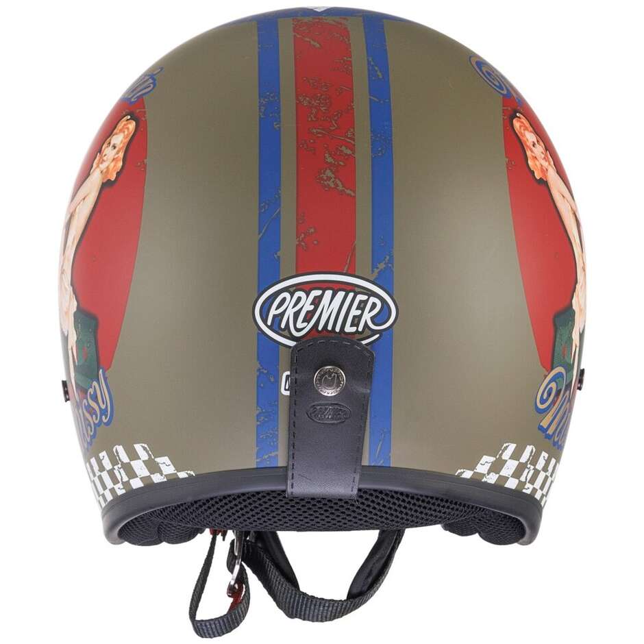 Casque de moto Jet personnalisé Premier CLASSIC PIN UP MILY BM