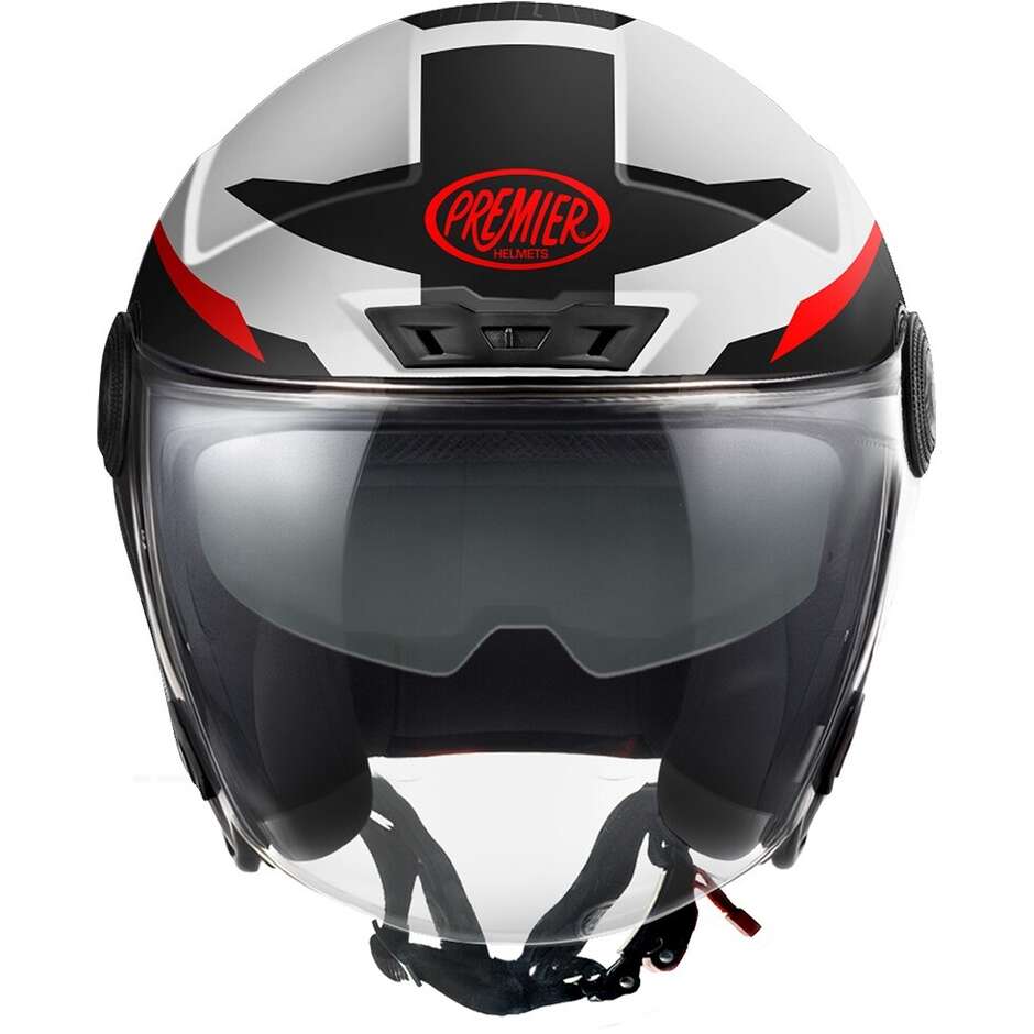 Casque de moto jet Premier CITY FLY EVO FA 8