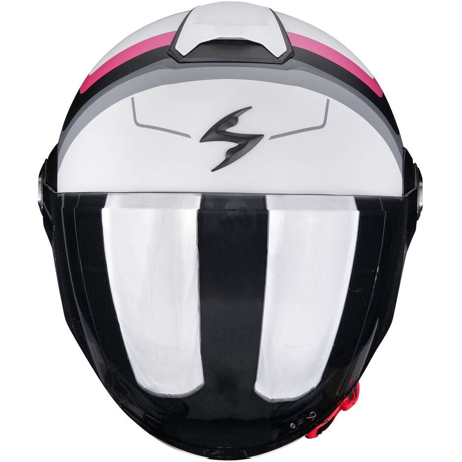 Casque de moto jet Scorpion EXO-CITY II SPORT gris mat rose