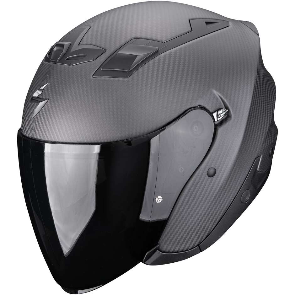 Casque de moto jet Scorpion EXO-Z1 CARBON SOLID Noir mat