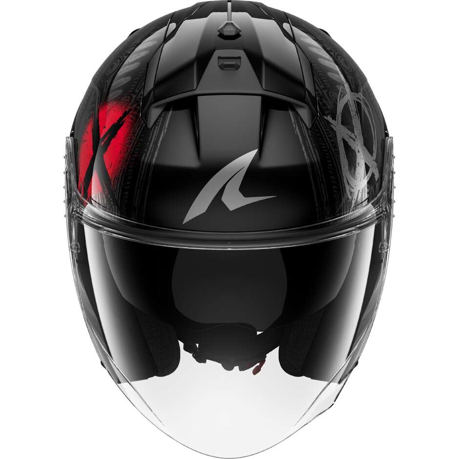 Casque de moto jet Shark SKWAL JET SHIEVER Noir Anthracite Rouge