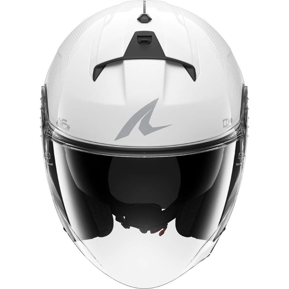 Casque de moto jet Shark SKWAL JET SP LYNE blanc argent