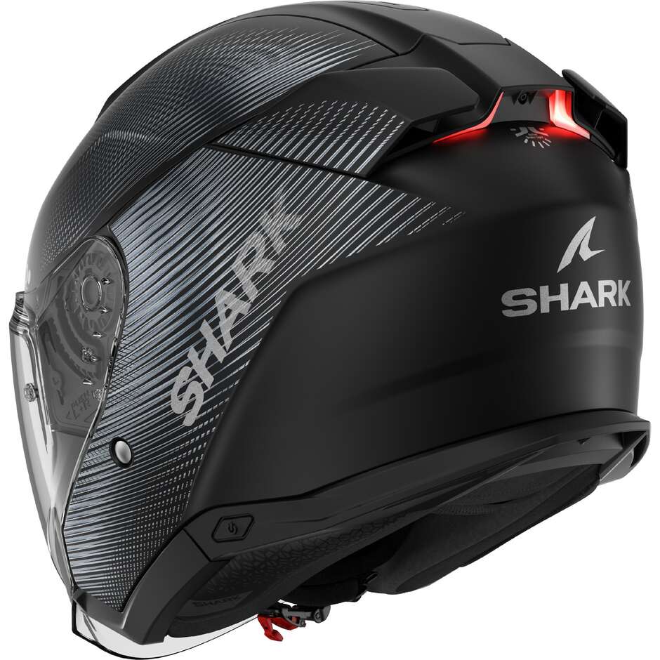 Casque de moto jet Shark SKWAL JET SP LYNE noir mat anthracite