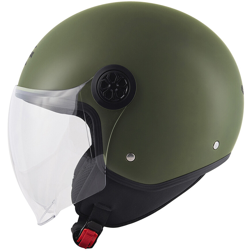 Casque de moto Kappa KV59 vert militaire Demi-jet