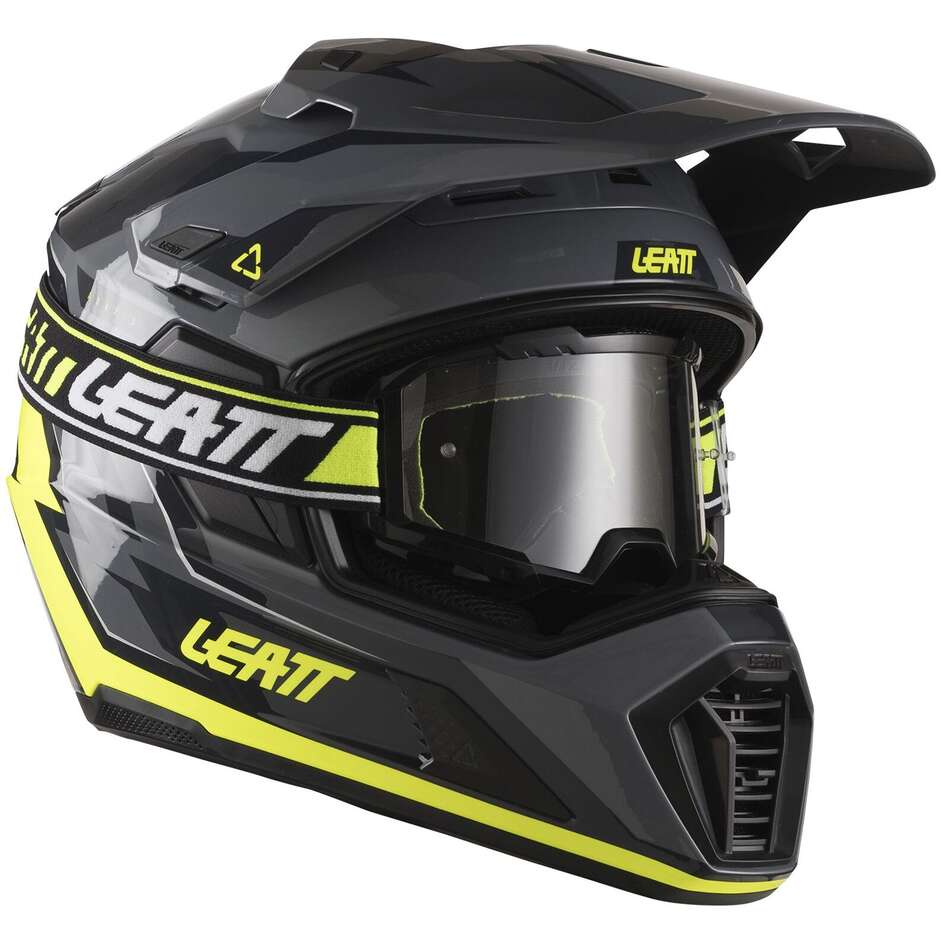 Casque de moto KIT ADV 7.5 Leatt jaune fluo
