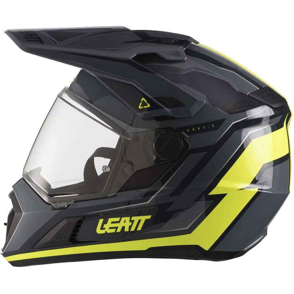 Casque de moto KIT ADV 7.5 Leatt jaune fluo