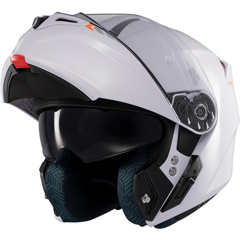 Casque de moto modulable Axxis FF938SV Storm S SV Solid A0 Blanc nacré