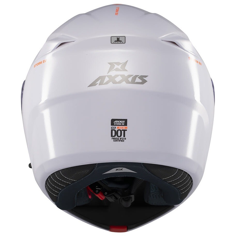 Casque de moto modulable Axxis FF938SV Storm S SV Solid A0 Blanc nacré