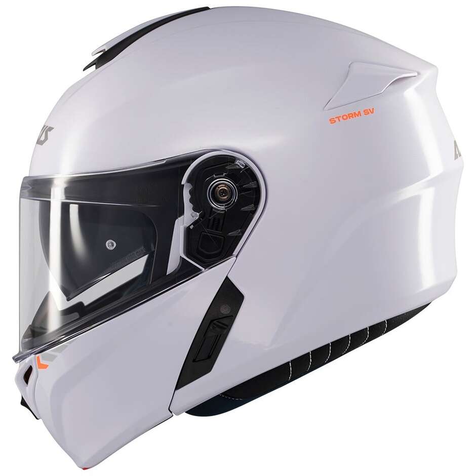 Casque de moto modulable Axxis FF938SV Storm S SV Solid A0 Blanc nacré