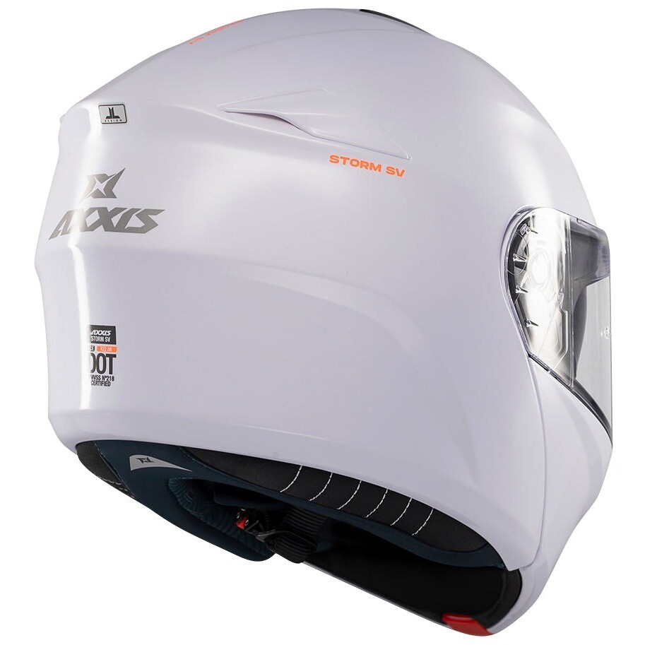 Casque de moto modulable Axxis FF938SV Storm S SV Solid A0 Blanc nacré