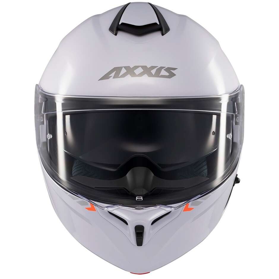 Casque de moto modulable Axxis FF938SV Storm S SV Solid A0 Blanc nacré