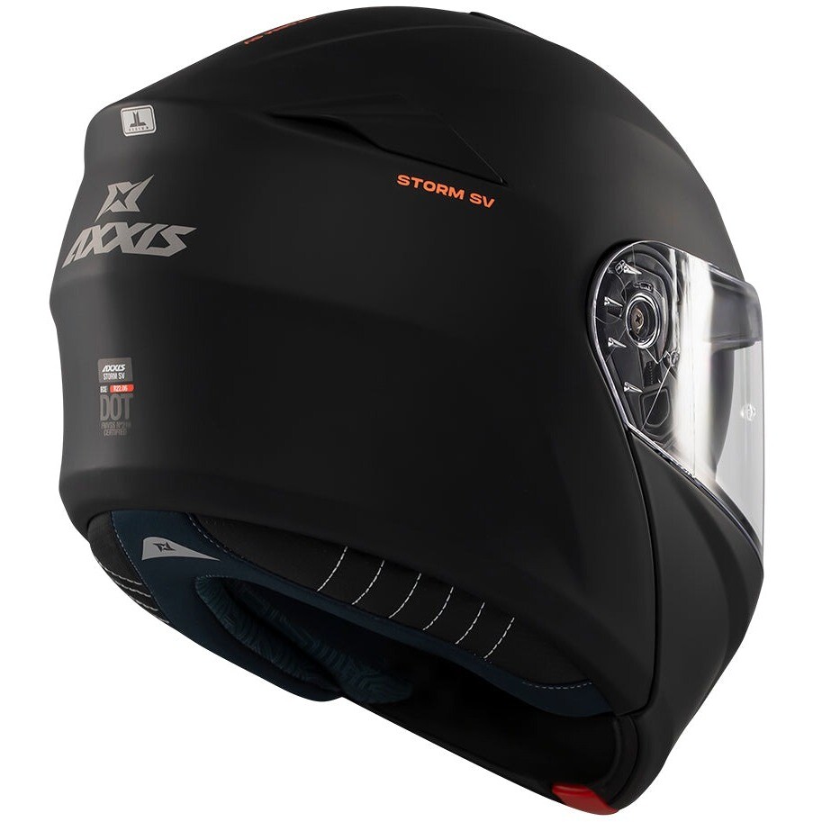 Casque de moto modulable Axxis FF938SV Storm S SV Solid A1 Noir mat
