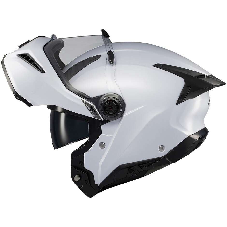 Casque de moto modulable Axxis FU409 SV Ghostfighter Solid A0 Blanc brillant