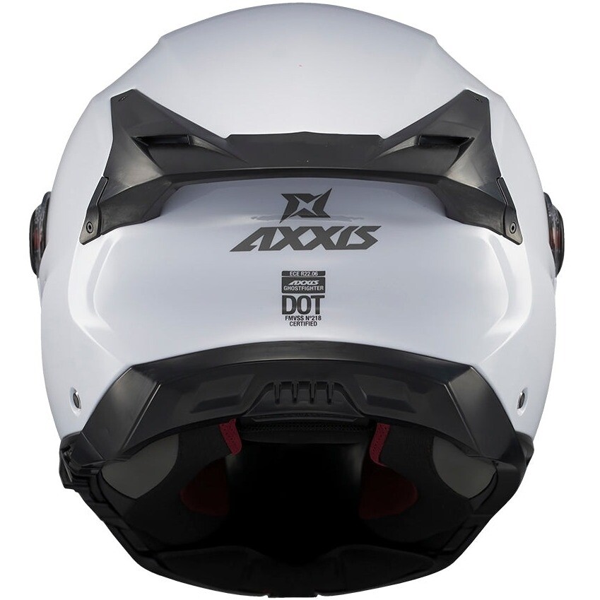 Casque de moto modulable Axxis FU409 SV Ghostfighter Solid A0 Blanc brillant
