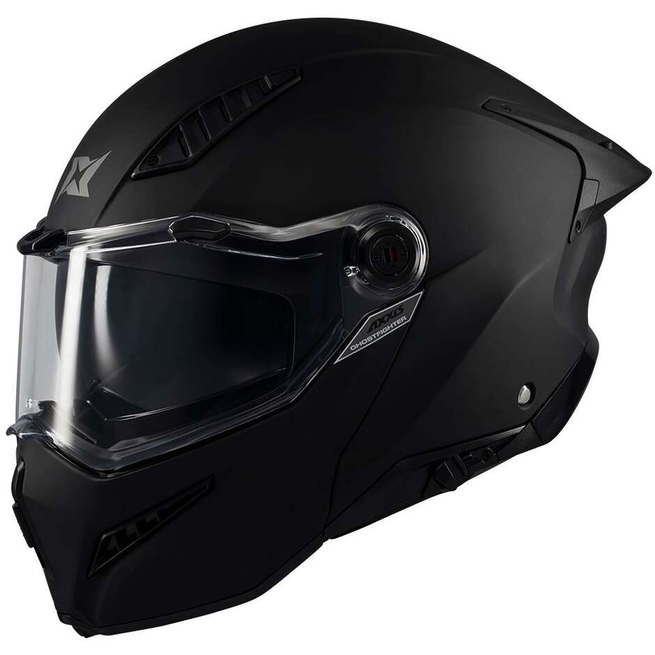 Casque de moto modulable Axxis FU409 SV Ghostfighter Solid A1 Noir mat