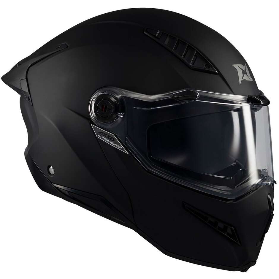 Casque de moto modulable Axxis FU409 SV Ghostfighter Solid A1 Noir mat