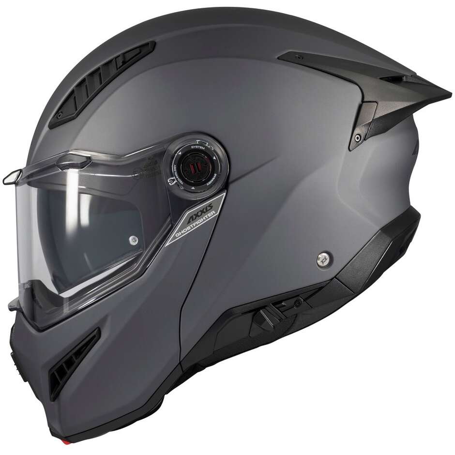 Casque de moto modulable Axxis FU409 SV Ghostfighter Solid A12 Titane mat