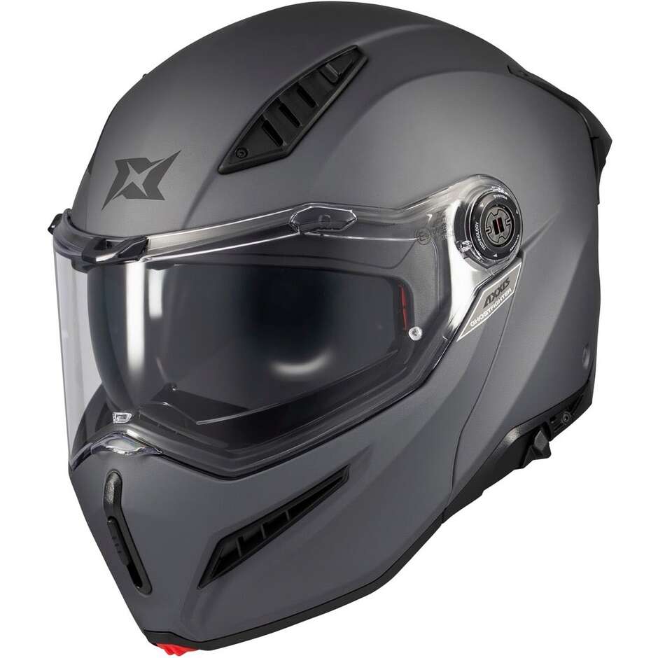 Casque de moto modulable Axxis FU409 SV Ghostfighter Solid A12 Titane mat