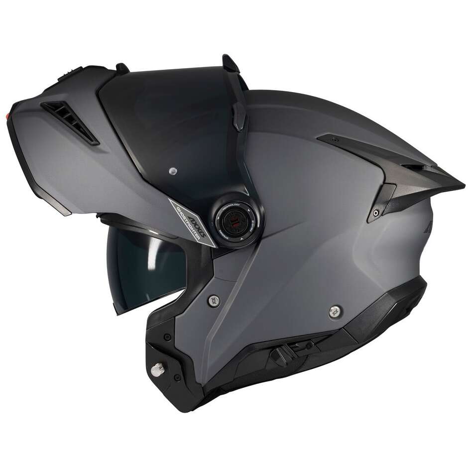 Casque de moto modulable Axxis FU409 SV Ghostfighter Solid A12 Titane mat