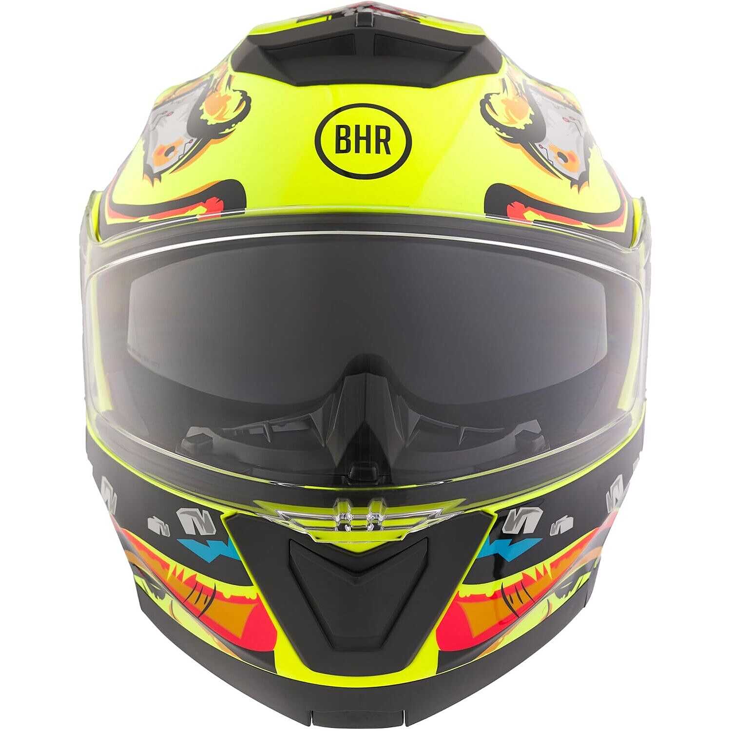 Casque de moto modulable BHR 836 Flip Up ZOMBIE Jaune Vente en Ligne ...