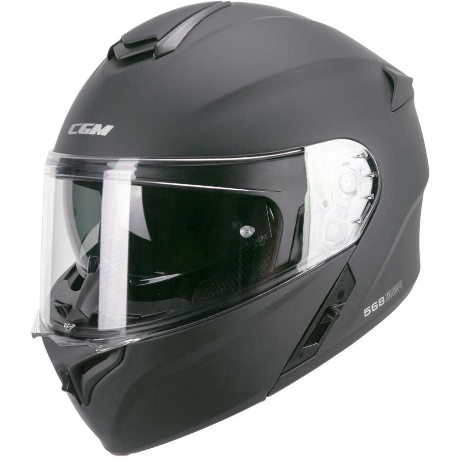 Casque de moto modulable CGM 568A BER MONO Noir mat