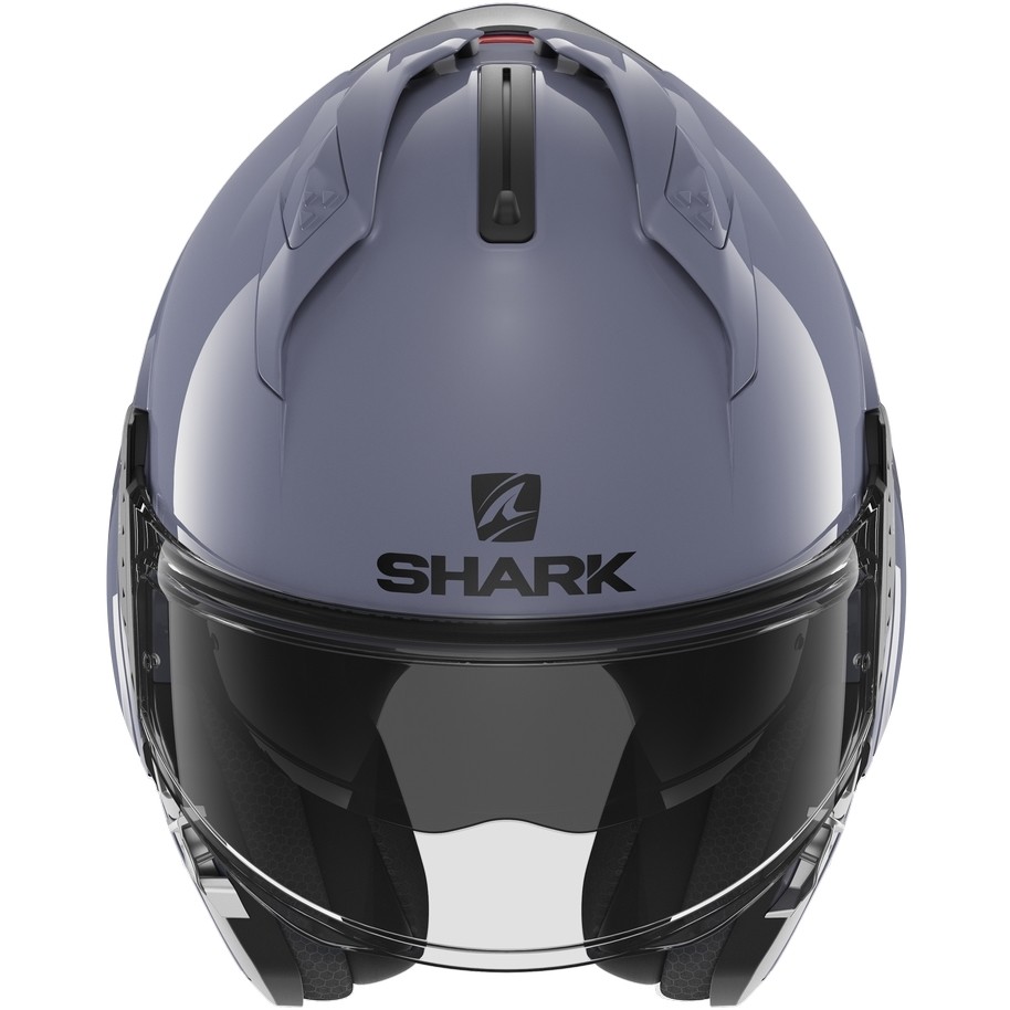 Casque de moto modulable en gris Shark EVO GT BLANK