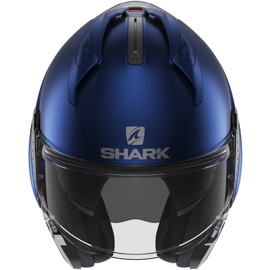 Casque de moto modulable en Shark EVO GT BLANK Bleu Mat