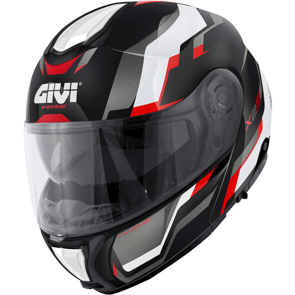 Casque de moto modulable Givi X.26 CENTURY P/J Noir Titane Rouge