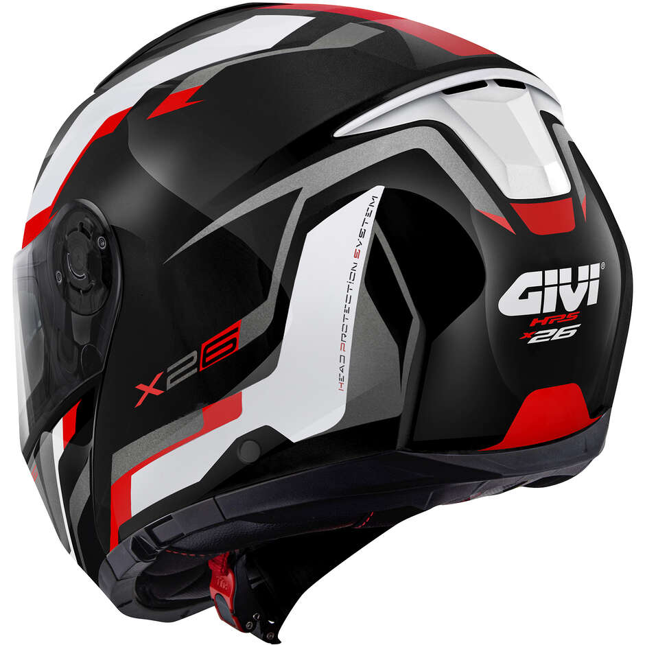 Casque de moto modulable Givi X.26 CENTURY P/J Noir Titane Rouge