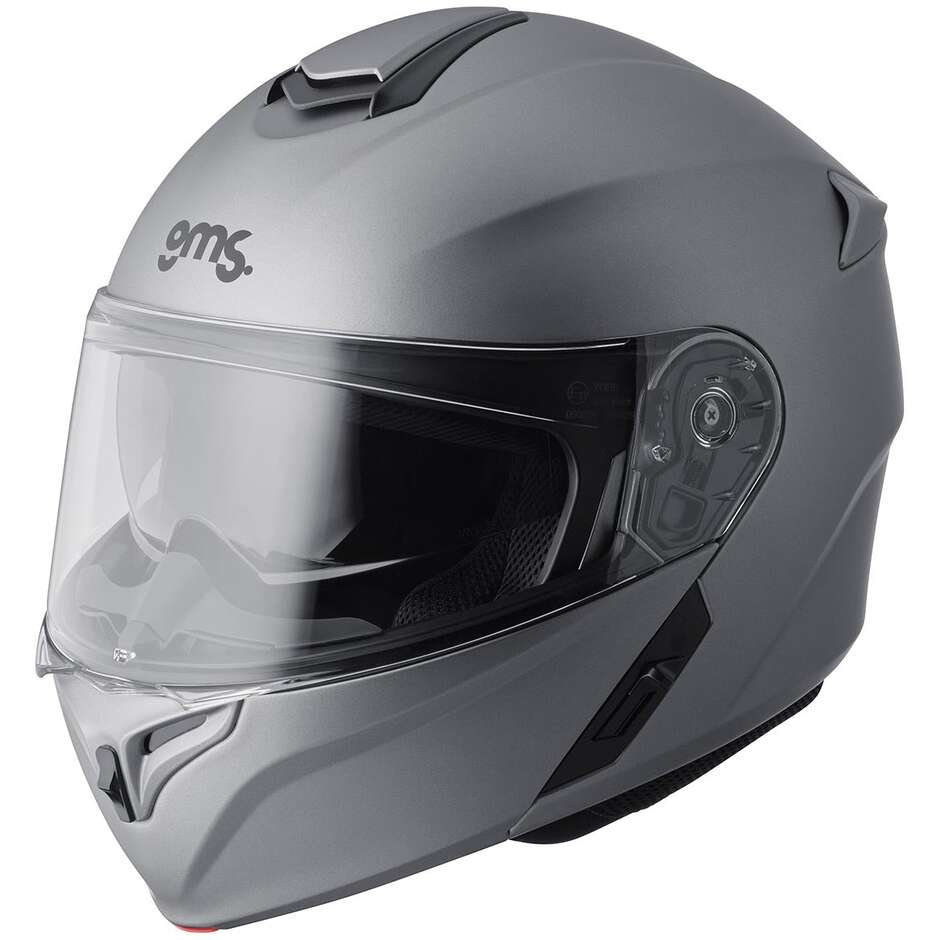 Casque de moto modulable GMS Aperio, gris mat