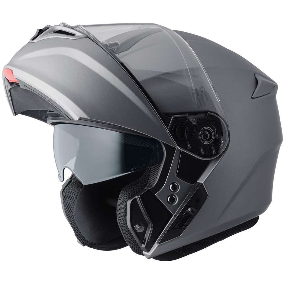 Casque de moto modulable GMS Aperio, gris mat