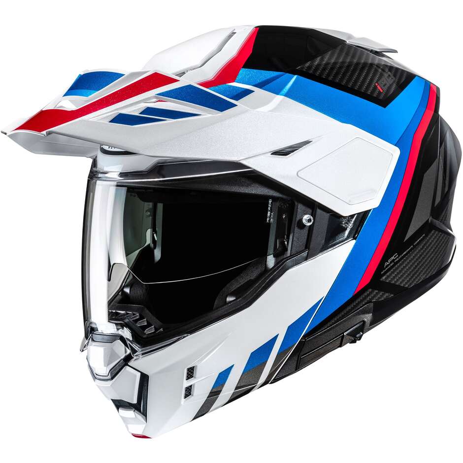 Casque de moto modulable HJC i80 IMES MC21 P/J Bleu Blanc Rouge