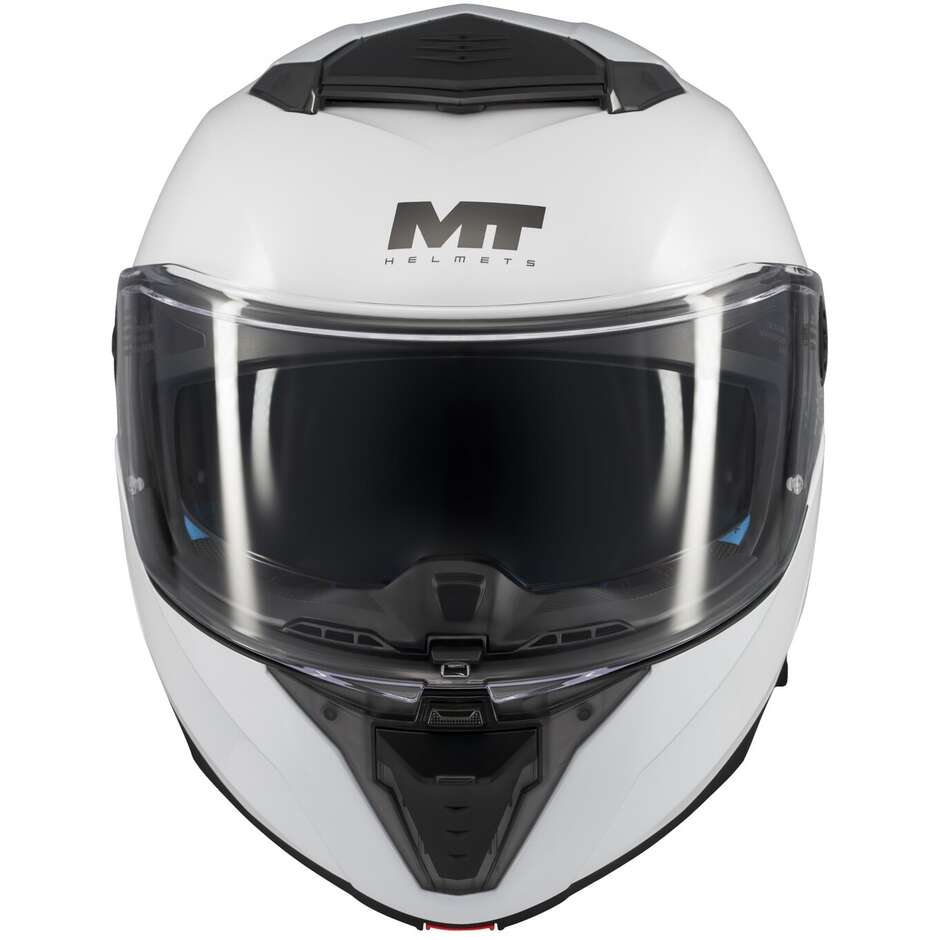 Casque de moto modulable MT Helmets ATOM 2 SV PURE A0 P/J Blanc brillant