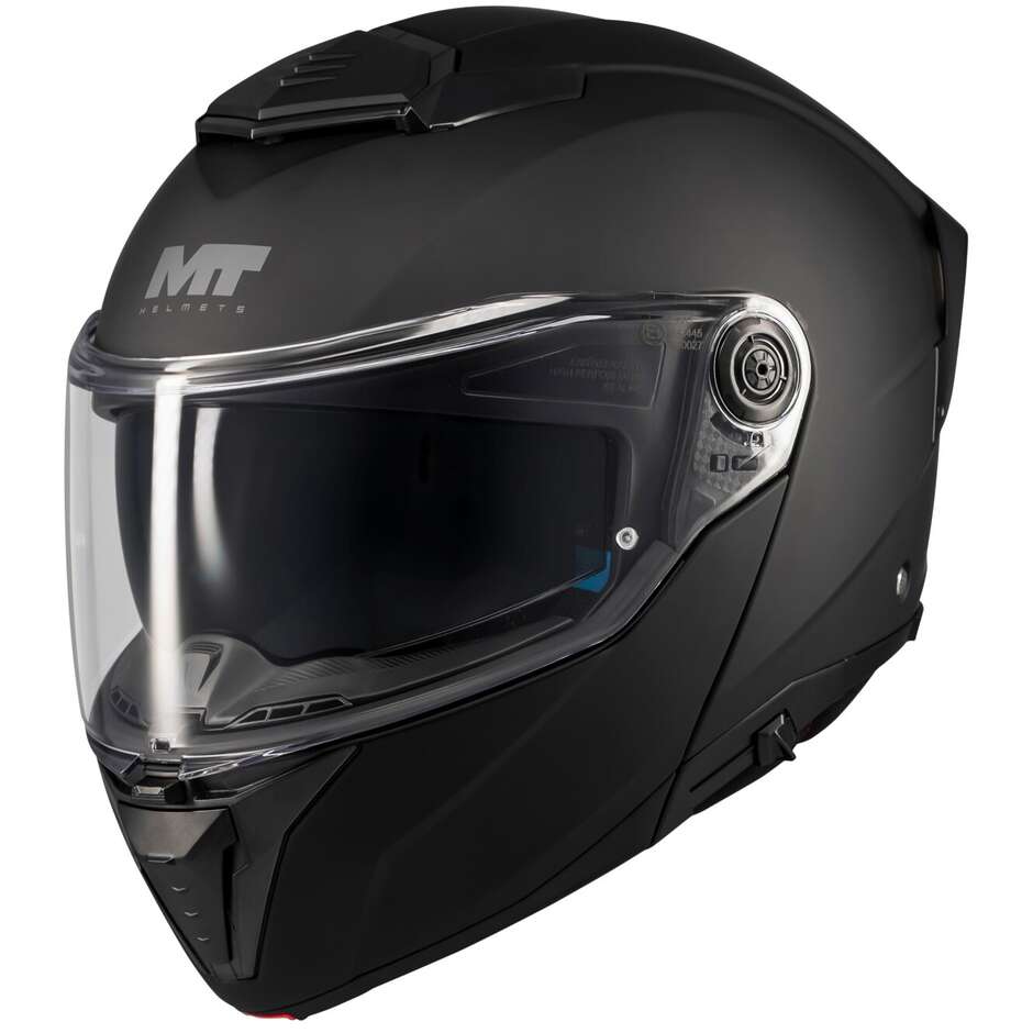 Casque de moto modulable MT Helmets ATOM 2 SV PURE A1 P/J Noir mat