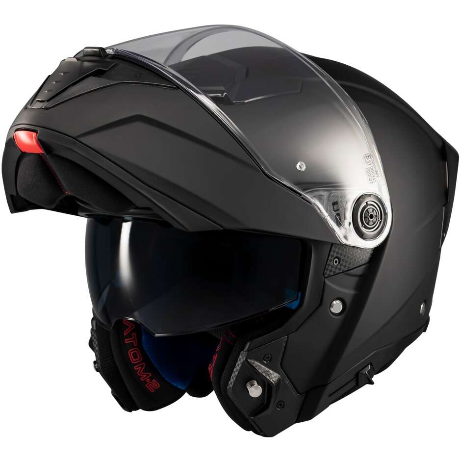 Casque de moto modulable MT Helmets ATOM 2 SV PURE A1 P/J Noir mat