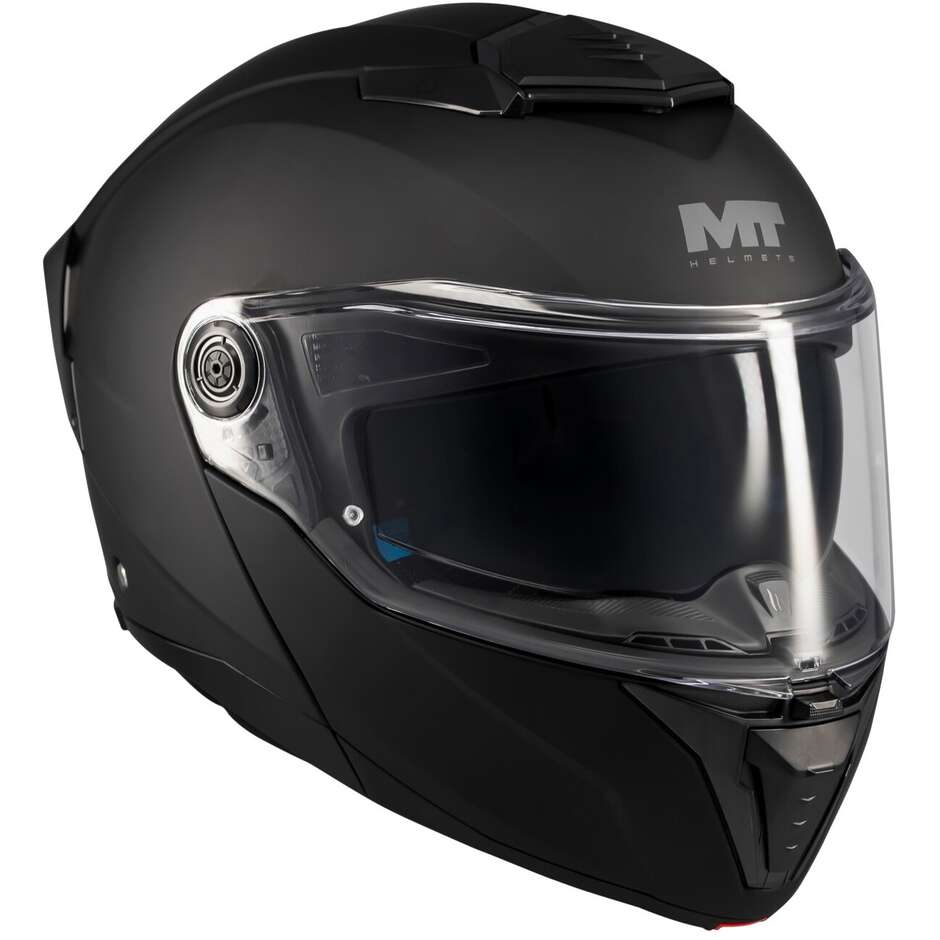 Casque de moto modulable MT Helmets ATOM 2 SV PURE A1 P/J Noir mat