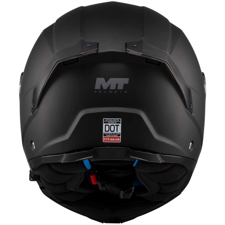 Casque de moto modulable MT Helmets ATOM 2 SV PURE A1 P/J Noir mat